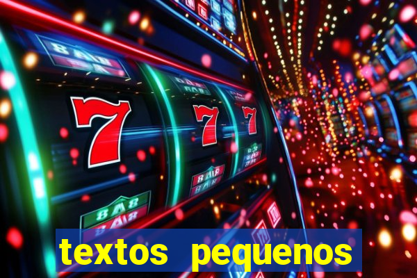 textos pequenos para alfabetizar